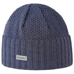 Căciulă croșetată merino Kama A 199 albastru închis navy
