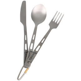 Set tacâmuri Warg Hyperion Titan Cutlery Set gri grey