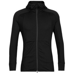 Hanorac bărbați Icebreaker ZoneKnit™ LS Zip Hoodie negru