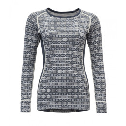 Tricou funcțional femei Devold Alnes Woman Shirt negru/alb