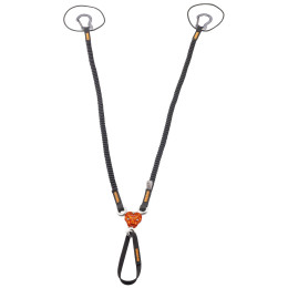 Buclă Camp X-Gyro Leash - 85/129 Cm negru/portocaliu