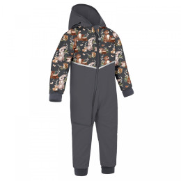 Salopetă copii Unuo Batolecí softshellová kombinéza Fleec maro