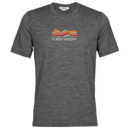 Tricou bărbați Icebreaker Tech Lite II SS Tee Mountain Geology gri