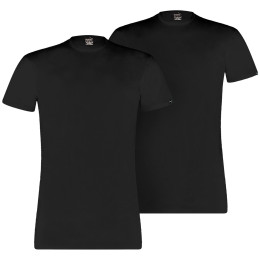 Tricou termic bărbați Puma Basic 2P Crew Tee negru Black