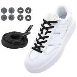 Șireturi încălțăminte Lock Laces Flat negru Flat Black