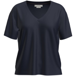 Tricou funcțional femei Icebreaker W Mer 150 Tech Lite SS Relax V Neck Tee albastru închis Midnight Navy