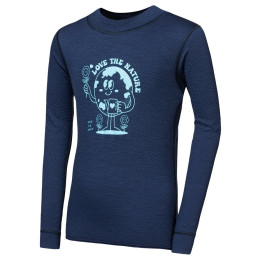 Tricou funcțional copii Sensor Merino DF Planet Deep Blue albastru închis Deep Blue