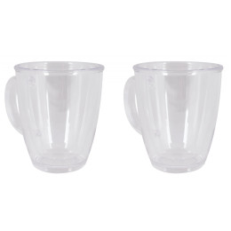 Cană termică Bo-Camp Thermo mug 340 ml - 2ks transparentă