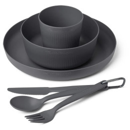 Set de veselă Sea to Summit Camp Dinnerware Set - 6 pcs gri Charcoal