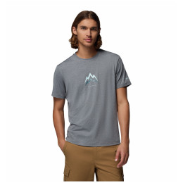 Tricou bărbați Columbia Parsons Point™ SS Graphic Tee gri City Grey Heather, Pointed Peaks