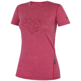 Tricou femei Zulu Merino 160 Short Heart roz pink