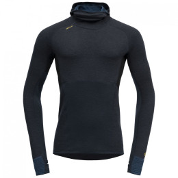 Hanorac funcțional bărbați Devold Tuvegga Merino Hoodie Man negru/albastru