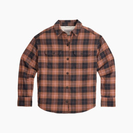 Cămașă femei Royal Robins W Vista Flannel Shacket maro/portocaliu Tawny Alpine Pld