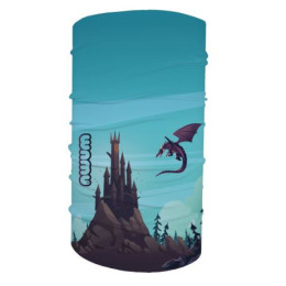 Fular multifunțional copii WAMU Dragon Fantasy albastru BLUE
