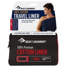 Vložka do spacáku Sea to Summit Cotton Long albastru deschis