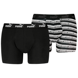 Boxeri bărbați Puma Elements Striped Boxers 2P
