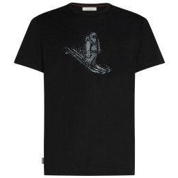 Tricou bărbați Icebreaker Merino 150 Tech Lite Skiing Yeti negru Black