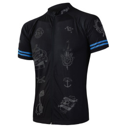 Tricou ciclism bărbați Sensor Cyklo Tattoo negru