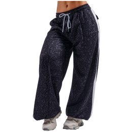 Pantaloni jogging femei Nebbia Baggy Leopard Sweatpants Primal negru BLACK LEOPARD