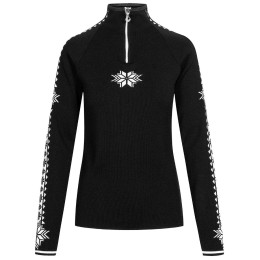 Bluză femei Dale of Norway Geilo Fem Sweater negru/alb Black Offwhite