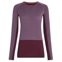 Tricou funcțional femei Icebreaker W Mer 200 ZoneKnit LS Crewe violet Dkber/Greplu/Cb