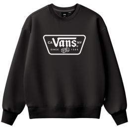 Hanorac bărbați Vans Knu Patch Crew negru Black