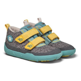 Dětské barefoot boty Affenzahn Low Boot Knit Happy Rhino galben/verde Rhino
