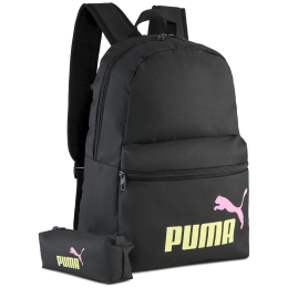 Rucsac urban Puma Phase Backpack Set negru/galben PUMA Black-Fizzy Light