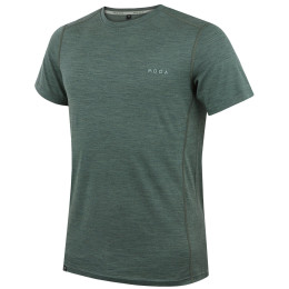 Tricou bărbați MOOA MerinoSilk 160 short verde green melange
