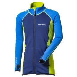 Hanorac funcțional copii Progress Torez Junior albastru/verde