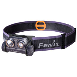 Lanternă frontală Fenix HM65R-DT negru/violet