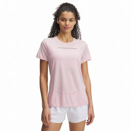 Tricou femei Under Armour Tech PTH Graphic SSC roz Prime Pink / / Downpour Gray