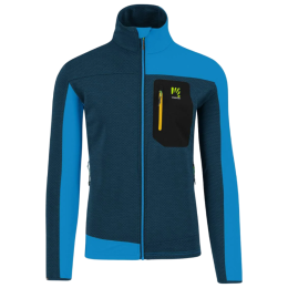 Hanorac funcțional bărbați Karpos Cherz Fleece albastru Midnight/Diva Blue