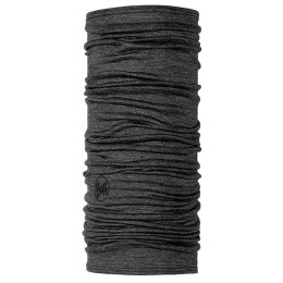 Fular multifuncțional Buff Merino Lightweight Neckwear gri închis Solid Grey