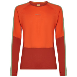 Tricou funcțional bărbați Icebreaker Men Merino 200 Oasis+ LS Crewe portocaliu/ Aga/Fer/Seag/Cb