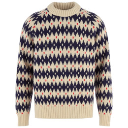 Pulover bărbați Fjällräven Övik Jacquard Knit M bej Light Beige-Dark Navy