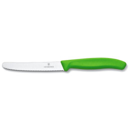 Cuțit pentru tomate Victorinox cu un mâner rotunjit verde