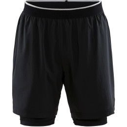 Pantaloni
			scurți bărbați Craft Charge 2v1 negru