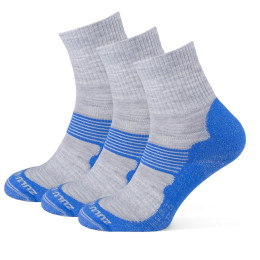 Șosete Zulu Merino Allseason 3-pack albastru blue