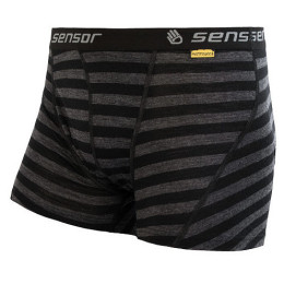 Tricou funcțional bărbați Sensor Merino Active negru/gri