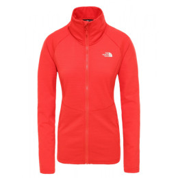 Hanorac femei The North Face Quest Grid Midlayer roșu