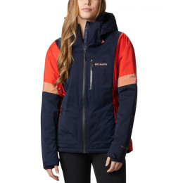 Geacă femei Columbia Snow Diva Insulated Jack albastru/roșu DarkNocturnalBoldOrangeNovaPink