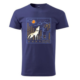 Tricou bărbați České parky Wolfie albastru