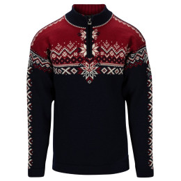 Pulover bărbați Dale of Norway 140th Anniversary Masc Sweater albastru închis Navy Redrose Offwhite