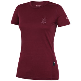 Tricou femei Zulu Merino Fire 160 Short vișiniu wine