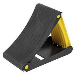 Pană pliantă de blocare Bo-Camp Wheel block foldable negru/galben