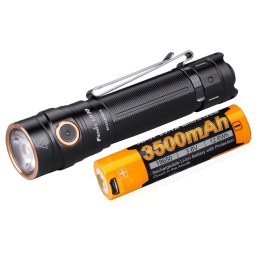 Set LED lanternă Fenix LD30 + USB AKU 3500 mAh