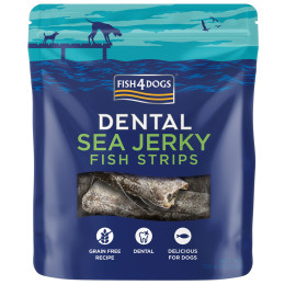 Recompense pentru câini Fish4Dogs Dental Sea Jerky Fish Strips 100g