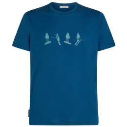 Tricou bărbați Icebreaker Men Merino 150 Tech Lite SS Tee Snow Day albastru Atlantis