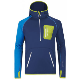 Hanorac bărbați Ortovox Merino Zip Neck albastru StrongBlue